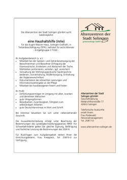 eine Haushaltshilfe (m/w)
