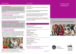 Info Flyer zum ZIS - Akademisches Auslandsamt