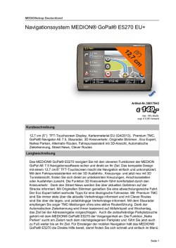 Navigationssystem MEDION® GoPal® E5270 EU+