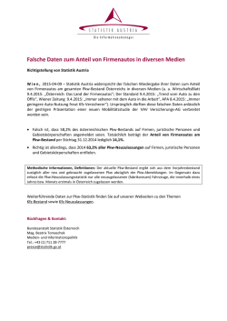 Falsche Daten zum Anteil von Firmenautos in