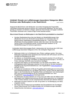 Infoblatt Mini-Drohnen und Multicopter