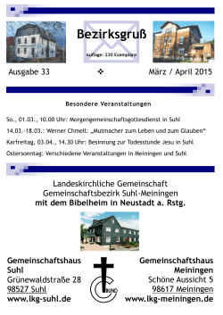 Bezirksgruß März/April - Landeskirchliche Gemeinschaft Suhl