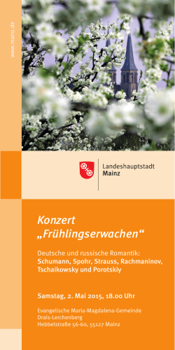 Konzert "Frühlingserwachen" (deutsche und russische