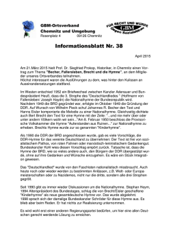 Informationsblatt Nr. 38