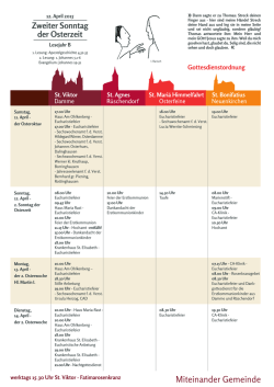 Gottesdienstordnung Nr. 15 (12.04.2015)