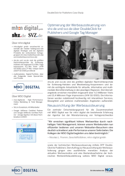 Google AdSense, AdExchange, Tag-Manager & DoubleClick als