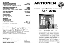 aktionen april - Kirchengemeinde St. Reinoldi Dortmund