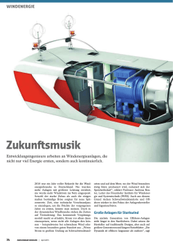 Zukunftsmusik - W2E Wind To Energy GmbH