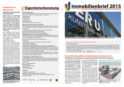 Immobilienbrief 2015 - Informationen f&uuml;r Haus