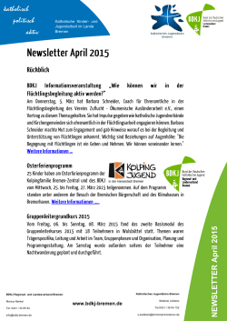Newsletter April 2015
