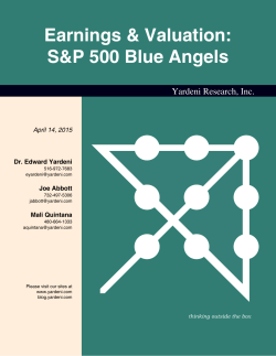 Earnings & Valuation: S&P 500 Blue Angels