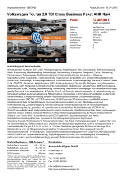 Volkswagen Touran 2.0 TDI Touran Cross Business