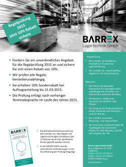 Flyer Winteraktion - BARREX | Lagertechnik GmbH