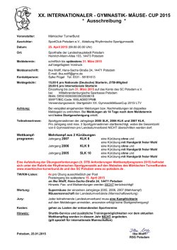 M&auml;use Cup 2015 - Rhythmische Sportgymnastik ASV Cham
