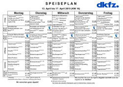 Speiseplan DKFZ Casino A4