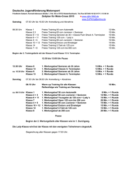 Zeitplan DJFM