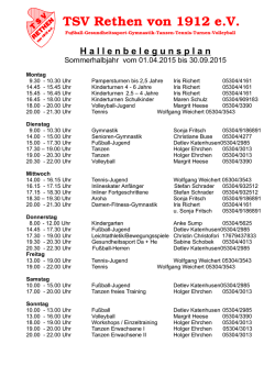 Hallenbelegungsplan