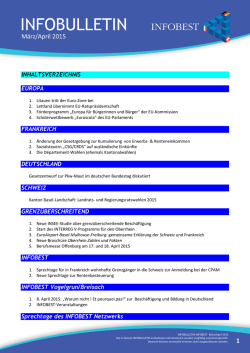 Infobulletin Infobest M&auml;rz-April 2015
