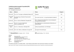 Fortbildungen für Ärzte und Zuweiser am KSF 2. Quartal 2015