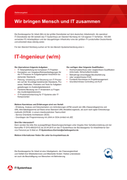 IT-Ingenieur (w/m) - Bundesagentur f&uuml;r Arbeit