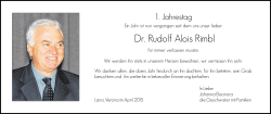 Dr. Rudolf Alois Rimbl