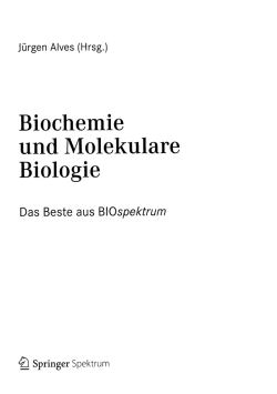 Biochemie und molekulare Biologie : das Beste aus BIOspektrum