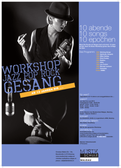 jazz pop rock - Musikschule Walgau