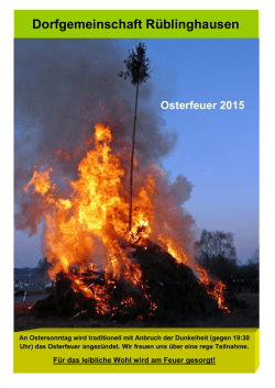 Dorfgemeinschaft R&uuml;blinghausen Osterfeuer 2015