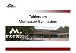 Tablets am Montessori Gymnasium