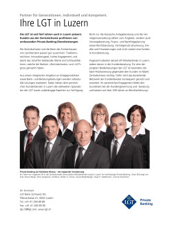 Ihre LGT in Luzern - LGT Bank (Schweiz)