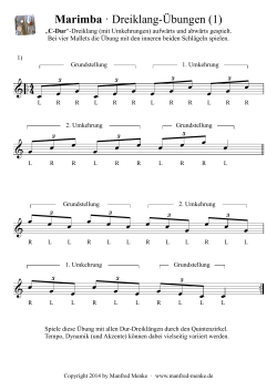 Marimba Dreiklang-Übungen