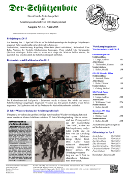 April 2015 Wettkampfergebnisse - Schützengesellschaft von 1305