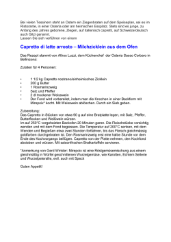 Capretto di latte arrosto – Milchzicklein aus dem Ofen