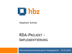 RDA-Projekt - Implementierung (Stephani Scholz)