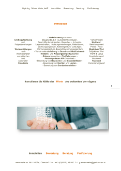 Dipl. Ing. G&uuml;nter Welte, AAE Bewertung Beratung Parifizierung