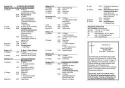 Gottesdienstordnung v. 29.03. bis 06.04.15