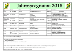 Jahresprogramm 2015