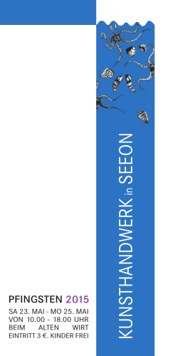 Flyer Kunsthandwerk in Seeon 2015, 1.42 MB - Seeon