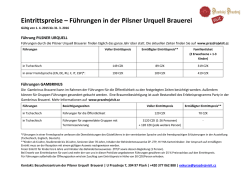 Eintrittspreise - Plzeňský Prazdroj Visit