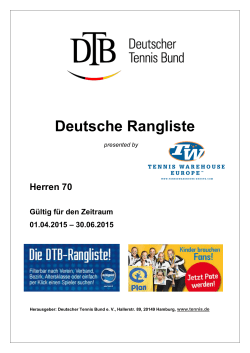 Herren 70 - Deutscher Tennis Bund