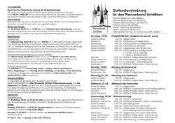 Gottesdienstordnung ab 29.03.2015
