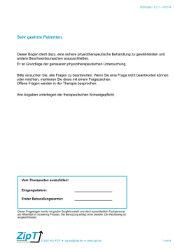 Red Flag Screeningbogen