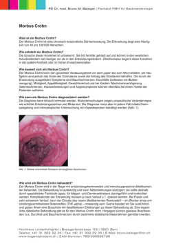Morbus Crohn (pdf) - Hier entsteht eine neue Webseite
