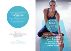 Kurse & Termine Gesundheitssport Präventionssport Power Training