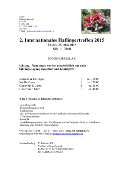 2. Internationales Haflingertreffen 2015