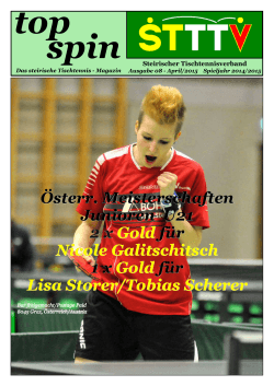 StTTV Magazin Nr. 08/2014-2015 - Steirischer Tischtennisverband