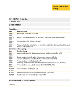 Dr. S Lebe Stefan S enslauf Schulte f e