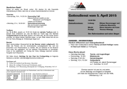 Gottesdienst vom 5. April 2015 - Chrischona
