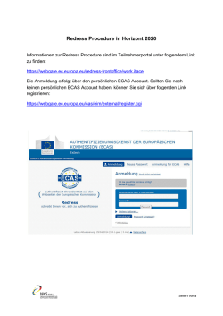 Redress Procedure in Horizont 2020 - NKS-KMU