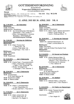 Gottesdienstordnung - kath-muehlhausen